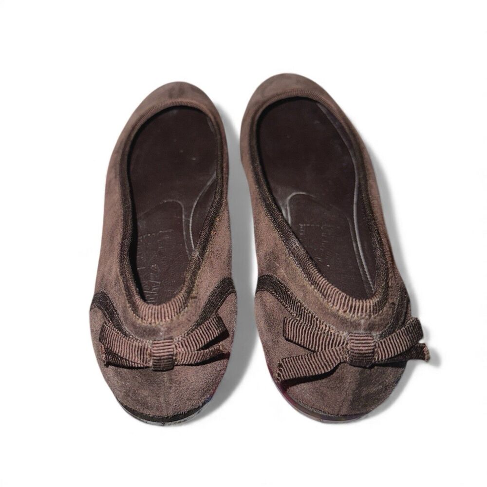 Salvatore Ferragamo Dark Brown Suede Ballet Flats - Picture 5 of 10